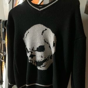 black skull sweater